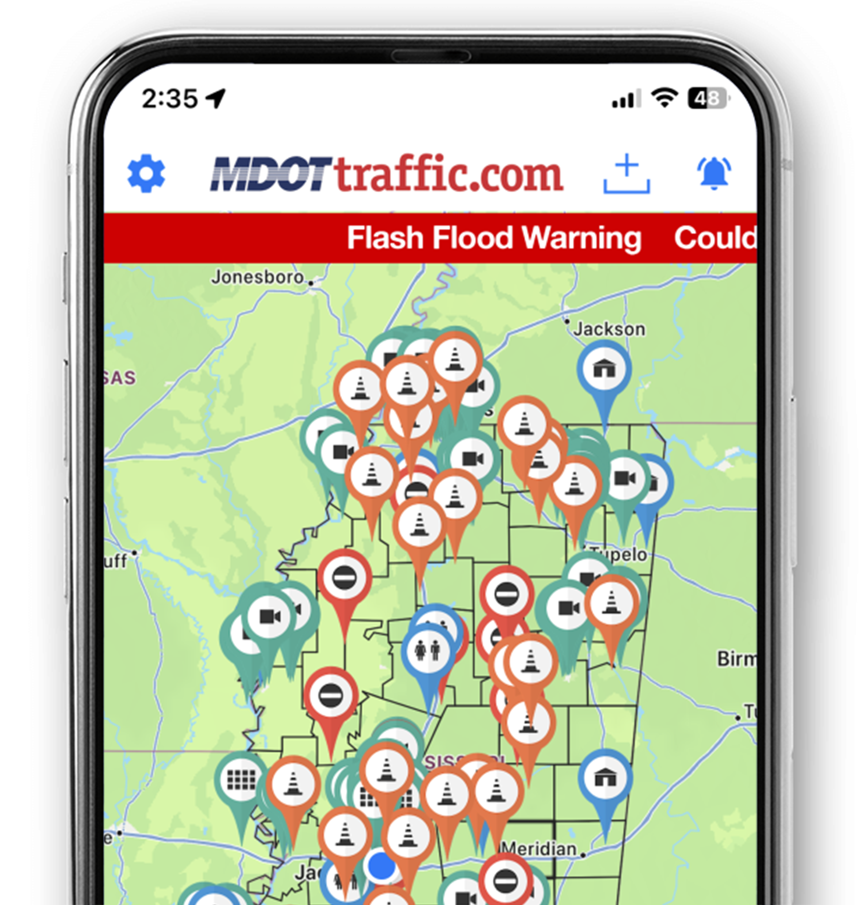 MDOT Traffic screenshot