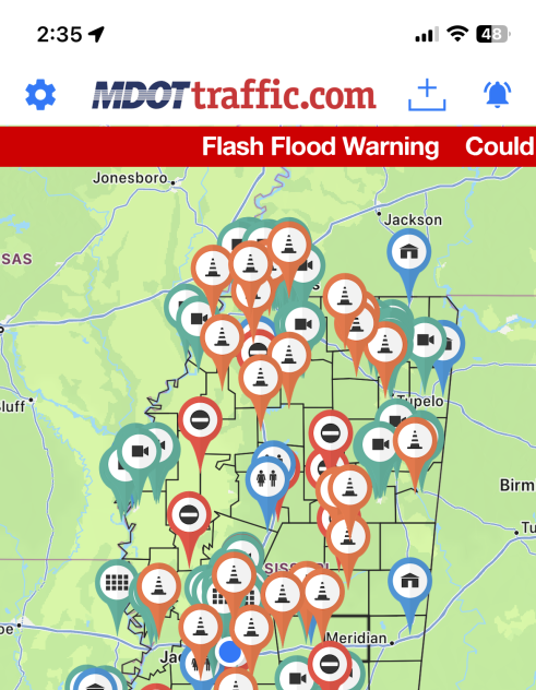 MDOT Traffic screenshot